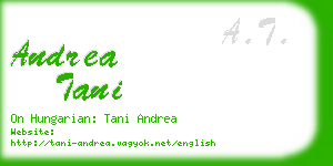 andrea tani business card